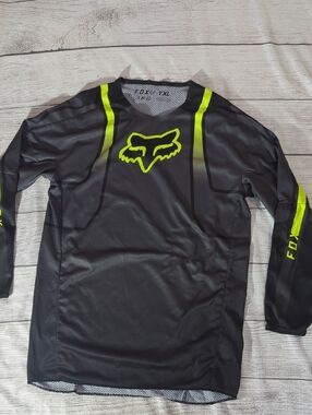 Fox Black & Neon Yellow Motocross Jersey